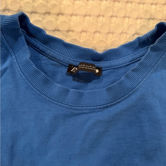 Zara Classic Oversized Blue Tee - Picture 3 of 5